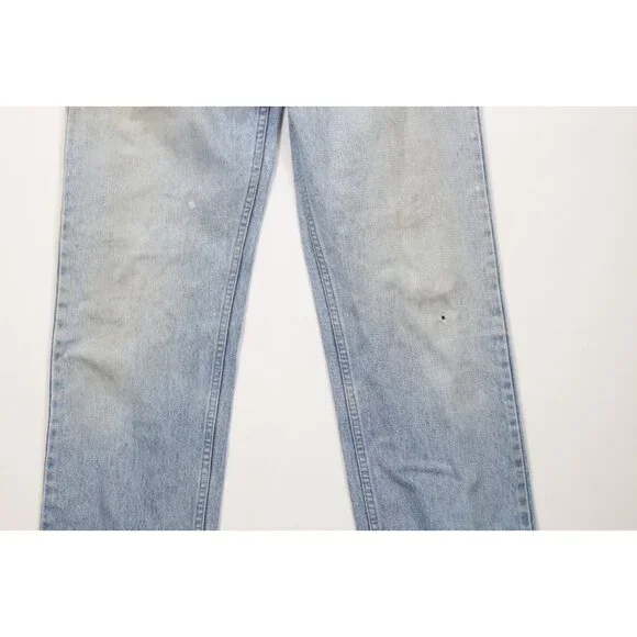 Vtg 80s Levis 509 Orange Tab Mens 32x30 Distressed Regular Straight Leg Jeans US